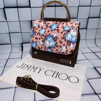 Picture of Jimmy choo BROWN ROSE PRINT S K MANI BAG