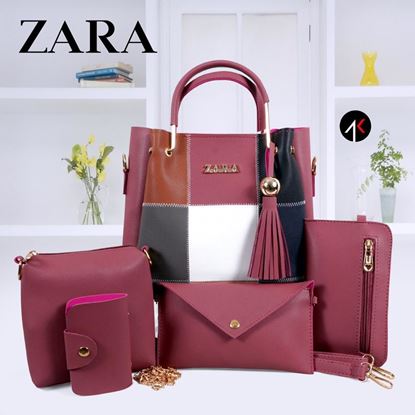 Picture of ZARA HANDBAG CHERRY RED