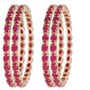 Picture of NJ FASHIONS Brass and American Diamond Bangles for Women & Girls