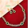 Picture of NJ FASHIONS BRASS AND AMERICAN DIAMOND SET WITH EARRINGS