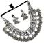 Picture of N.J FASHIONS Oxidised Necklace for Women Silver Plated Afghani Choker Necklace Jewellery Set with Earrings for Girls/Women.