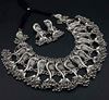 Picture of N.J FASHIONS Oxidised Necklace for Women Silver Plated Afghani Choker Necklace Jewellery Set with Earrings for Girls/Women.
