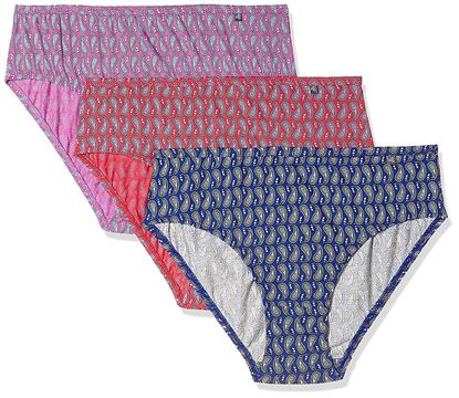 Picture of Jockey Women's Cotton Hipsters 1406 (Pack of 3) Dark Prints Assortted Colours