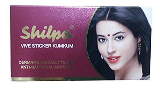 Picture of Shilpa Kumkum bindi in Red Maroon & Black(Pack of 6 sheets)