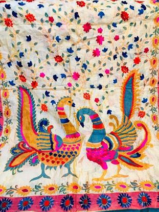 Picture of Hand Embroidery Dupatta chanderi silk