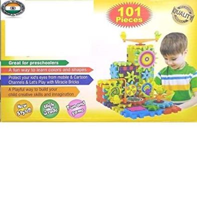 Picture of  Prachin Mall Miracle Bricks Learning Toy 101 Piece Interlocking Learning Blocks Development Educational Toys for Kids (Multi Color)