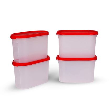 Picture of Tupperware Plastic Storage Container- 1.1 liters, 4 Pieces, White