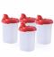 Picture of Tupperware Plastic Oil Dispenser, 440ml, Set of 4, Red