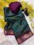 Picture of BANDHEJ  Soft bleck dola silk sarees  with pen kalamkari design  Blue