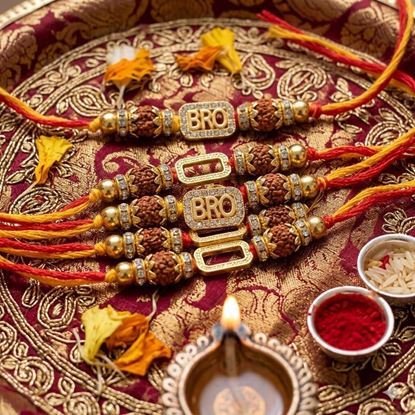 Picture of BRO Rudraksha Diamond Rakhi 💎🙏